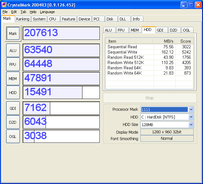 CrystalMark SSHD